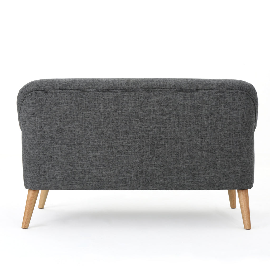 Gray Fabric Button Tufted Loveseat Z171590