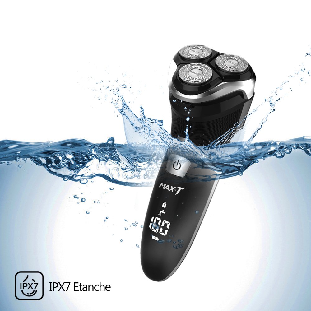 Electric Shaver Razor with Pop Up Trimmer and LED Display, IPX7 Waterproof B167
