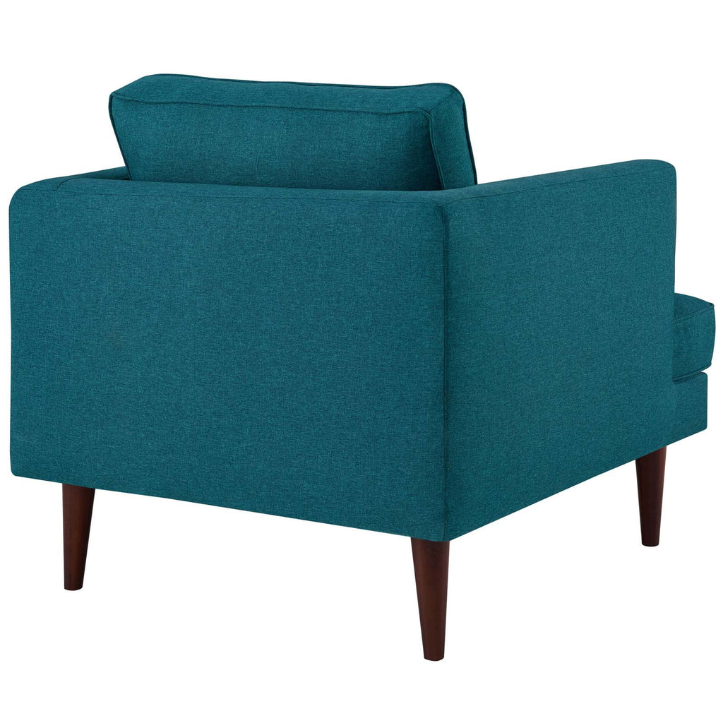 Teal Upholstered Fabric Sofa and Armchair Set N770270