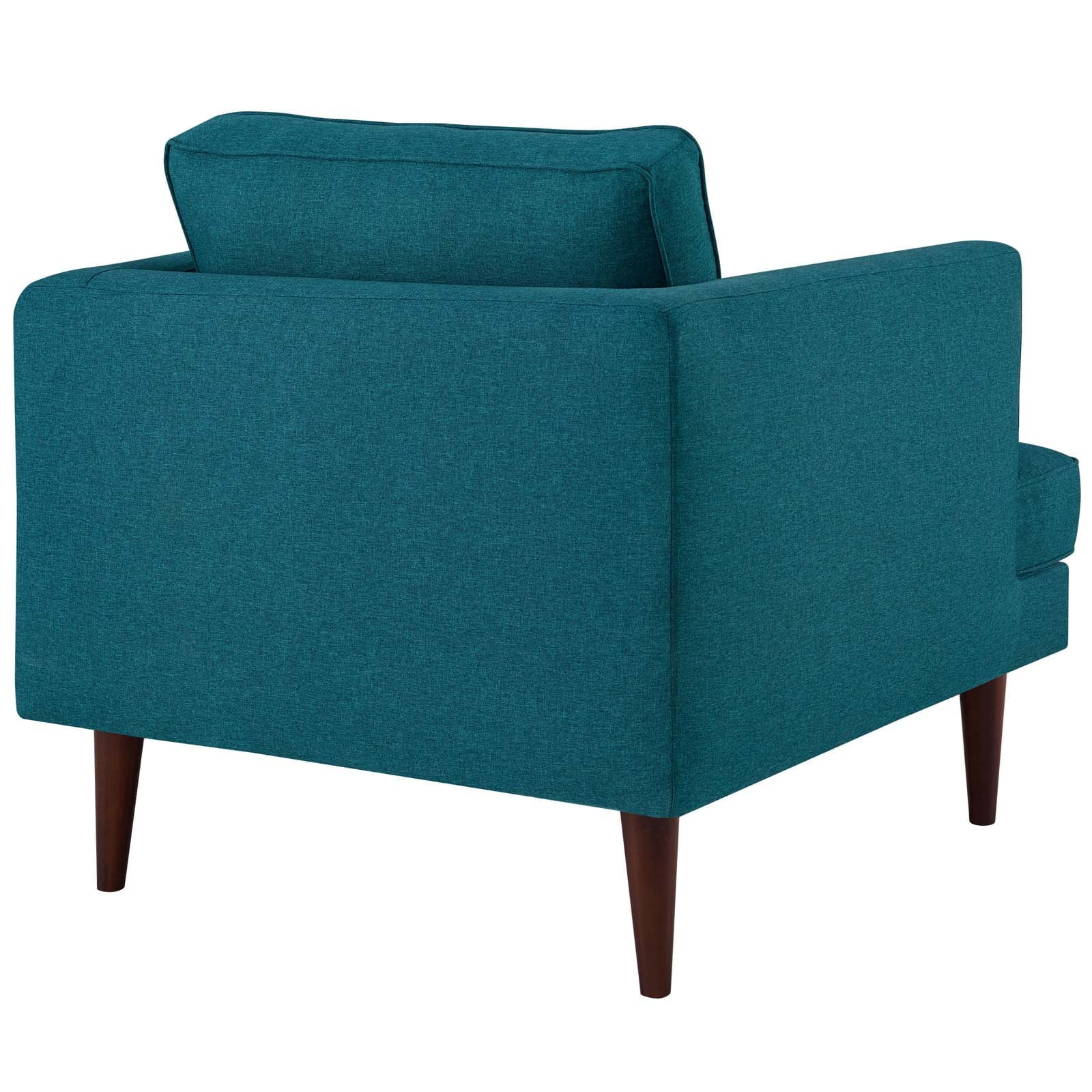 Teal Upholstered Fabric Sofa and Armchair Set N770270