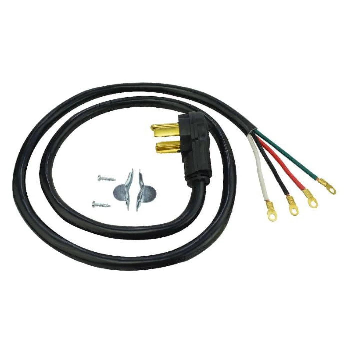 6 Feet 30 Amp Black 4-Wire Dryer Cord D9562
