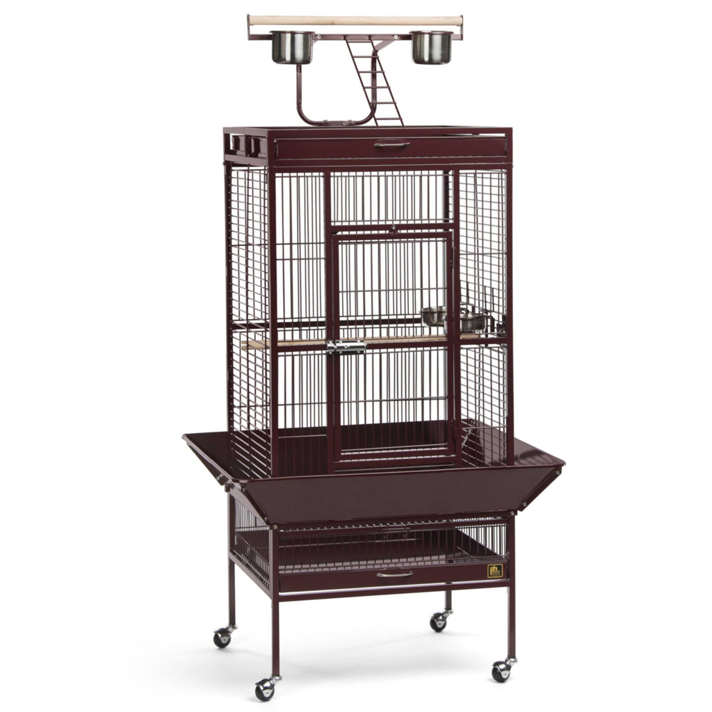 Wrought Iron Bird Cage, Garnet Red Y70425