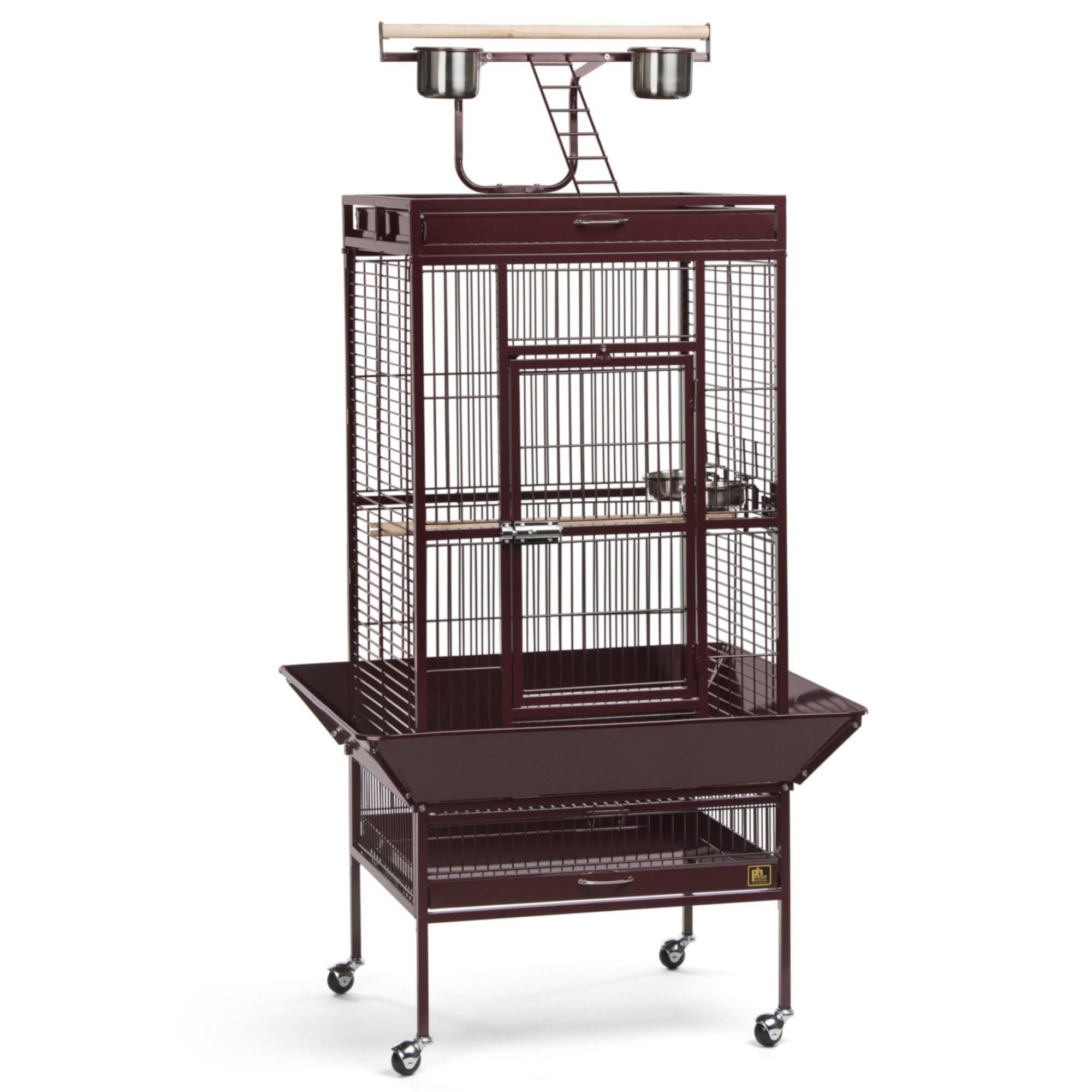 Wrought Iron Bird Cage, Garnet Red Y70425