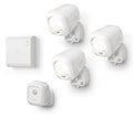 3-Pack White Motion Sensor Spotlights with Bridge L848272