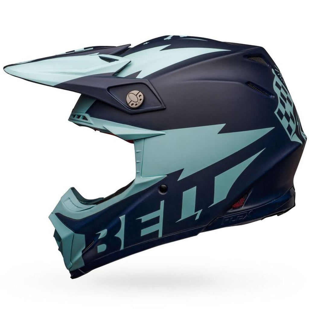 Matte Navy Light Blue Moto-9 Flex Helmet V79993