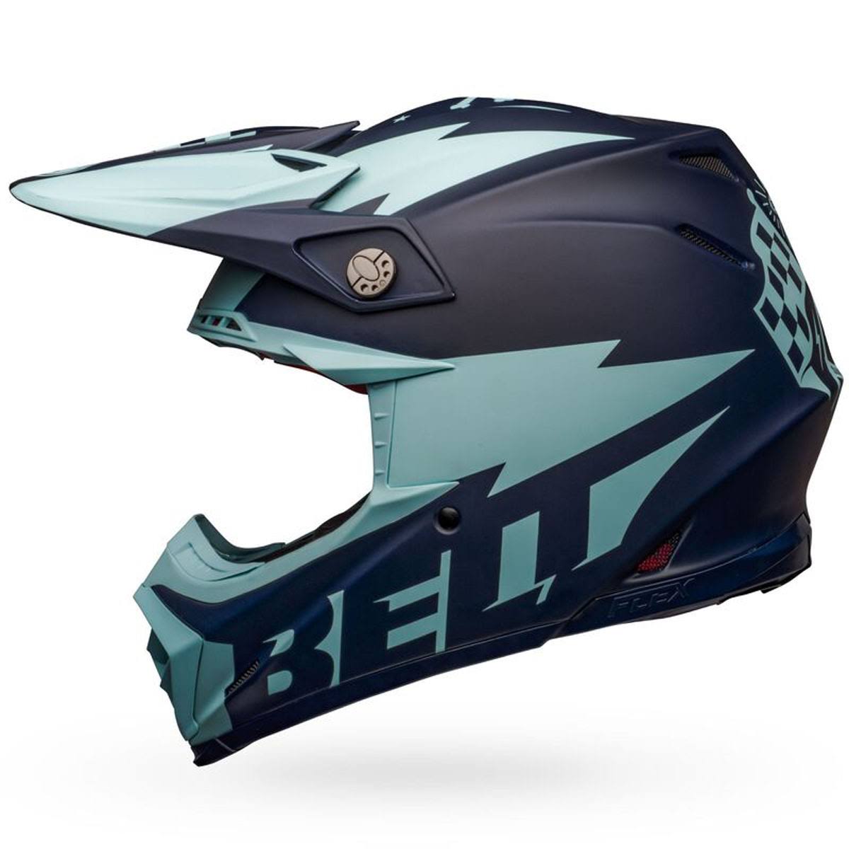 Matte Navy Light Blue Moto-9 Flex Helmet V79993