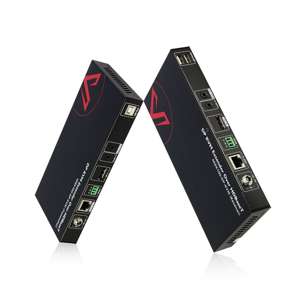 HDMI USB Extender KVM, 100m 4K 60Hz Over Cat5e/6a, 4 Ports USB2.0, RS232, POE U5353