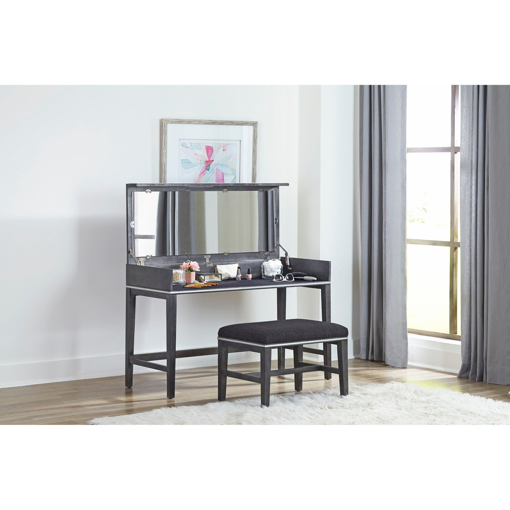 Slate Gray Vanity and Stool I3752
