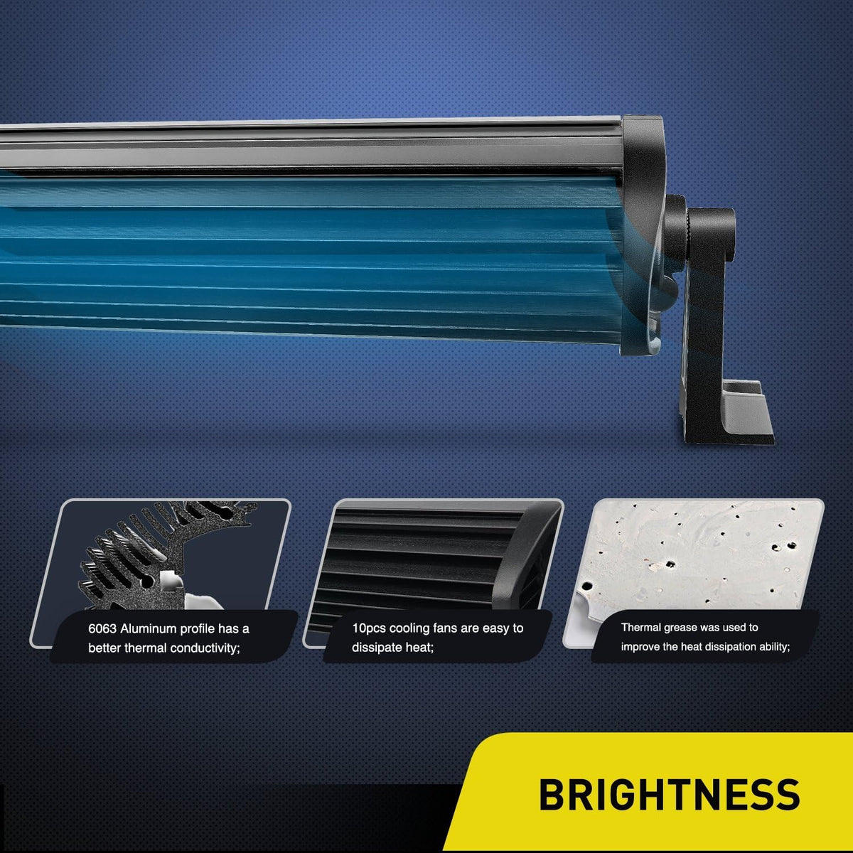 LED Light Bar 42Inch 648W Triple Row Flood Spot Combo 43000LM Driving Lights Z4930