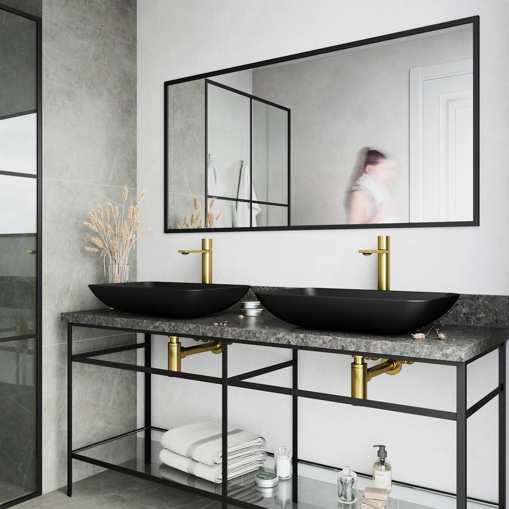 Matte Black 1-Handle Vessel Bathroom Faucet M708