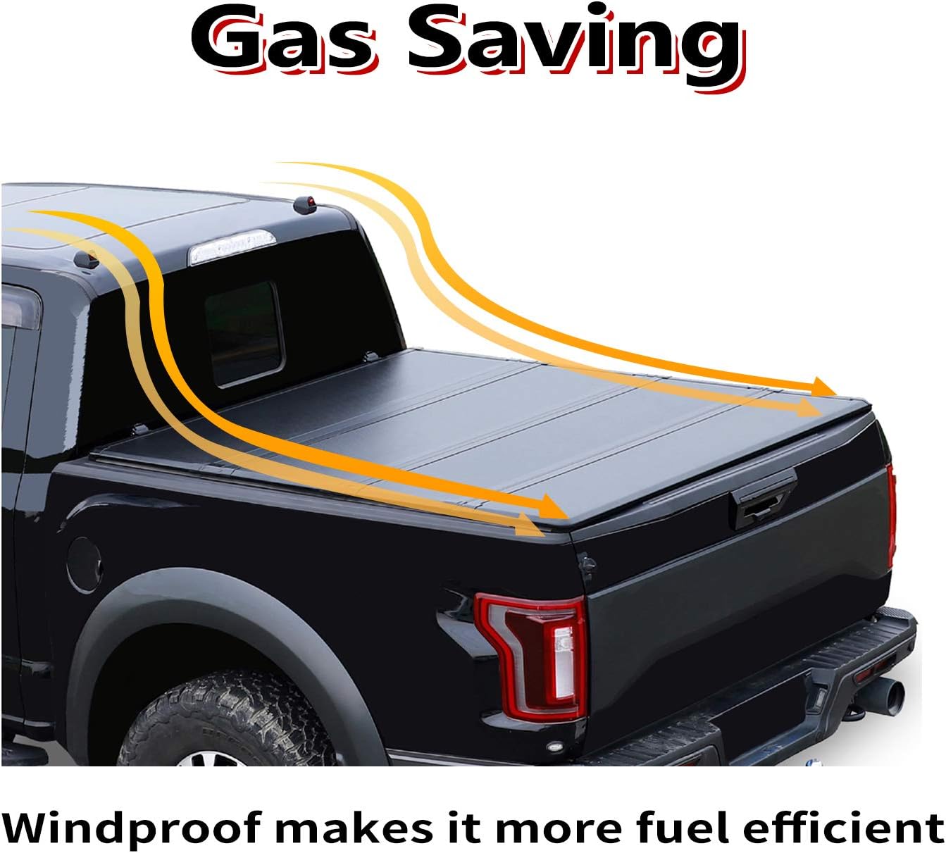 5'5" Hard Fiberglass Quad Fold Truck Bed Tonneau Cover Z84590