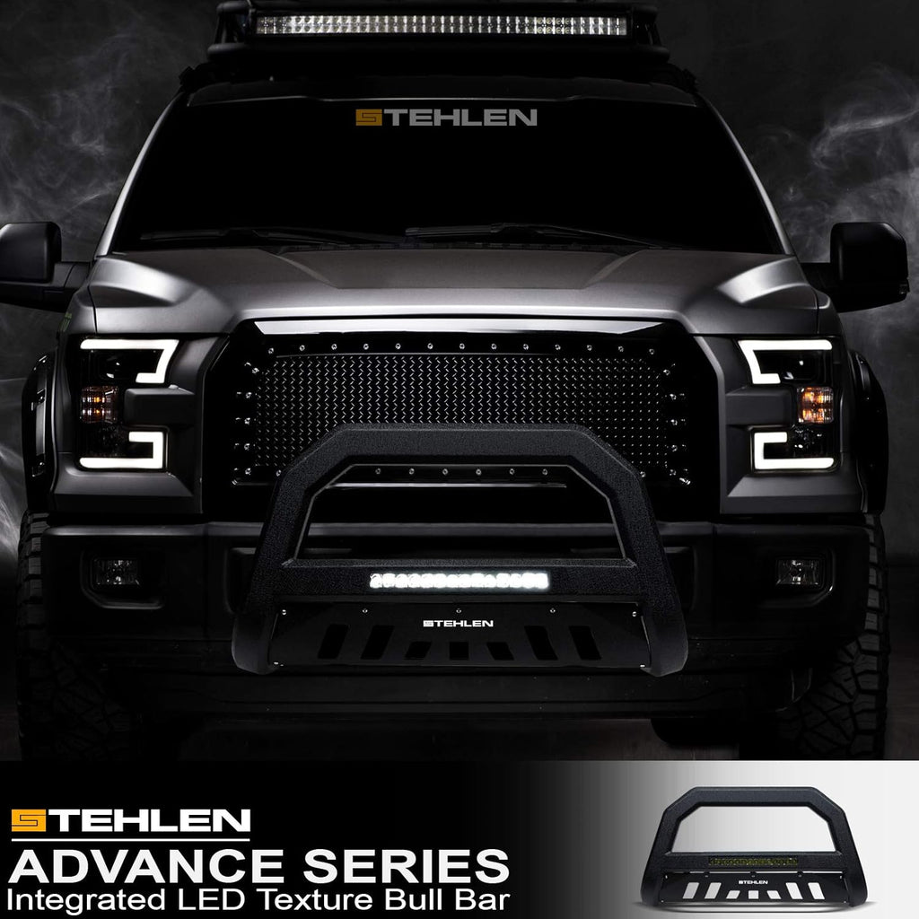 Textured Black Aluminum LED Bull Bar X4488
