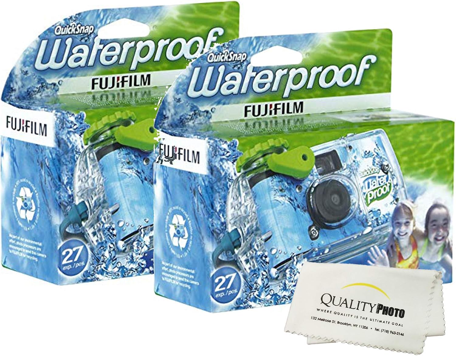 Waterproof 35mm Camera 800 Film 27 Exposures with Microfiber Cloth J940744