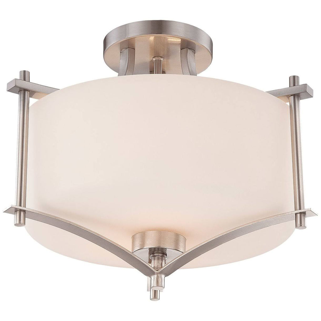 Satin Nickel 2 Light Semi-Flush J5888