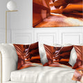 Antelope Canyon Landscape Photo Throw Pillow 18 in. x 18 in. M6676