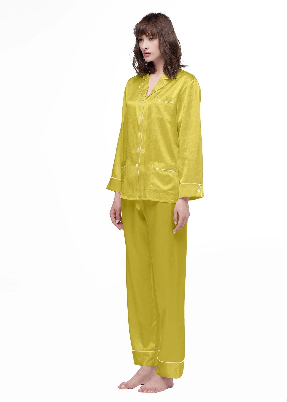 XXL Pure Silk Pjs Zinnia Yellow Z8872