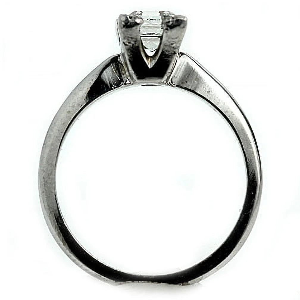 14k White Gold Asscher Cut Diamond Engagement Ring .91ctw L726247