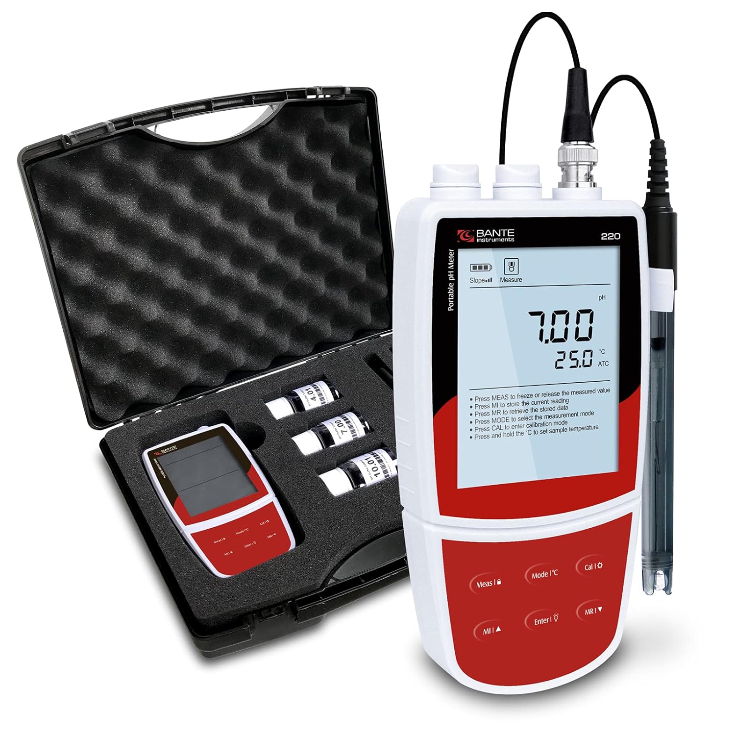 Portable pH/ORP Meter with Automatic Temperature Compensation M761