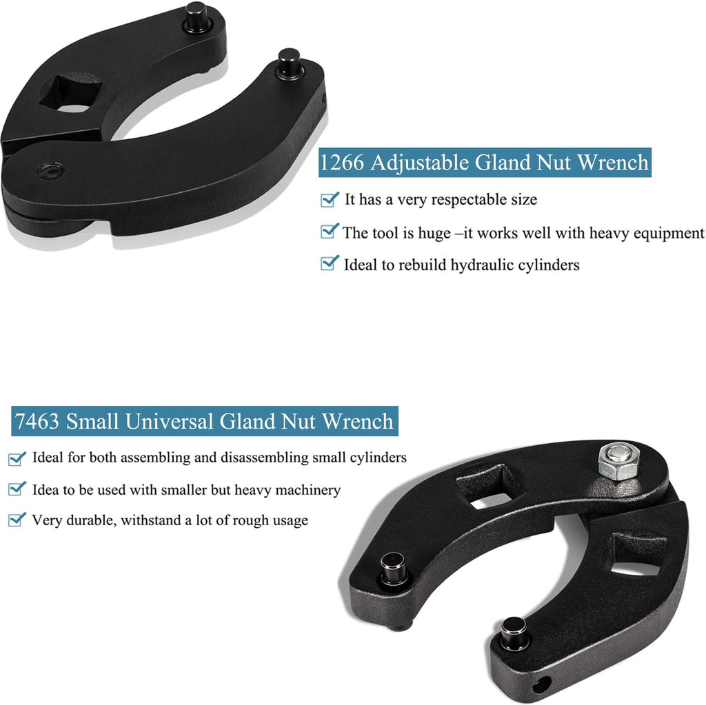 Adjustable Gland Nut Wrench & Small Universal Gland Nut Wrench (Set of 2) M63803