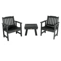 Black 3-Piece Plastic Patio Conversation Set P964