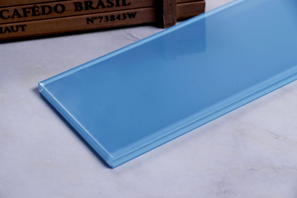 Sky Blue Glass Subway Tile, 5 Square Feet per Carton G716