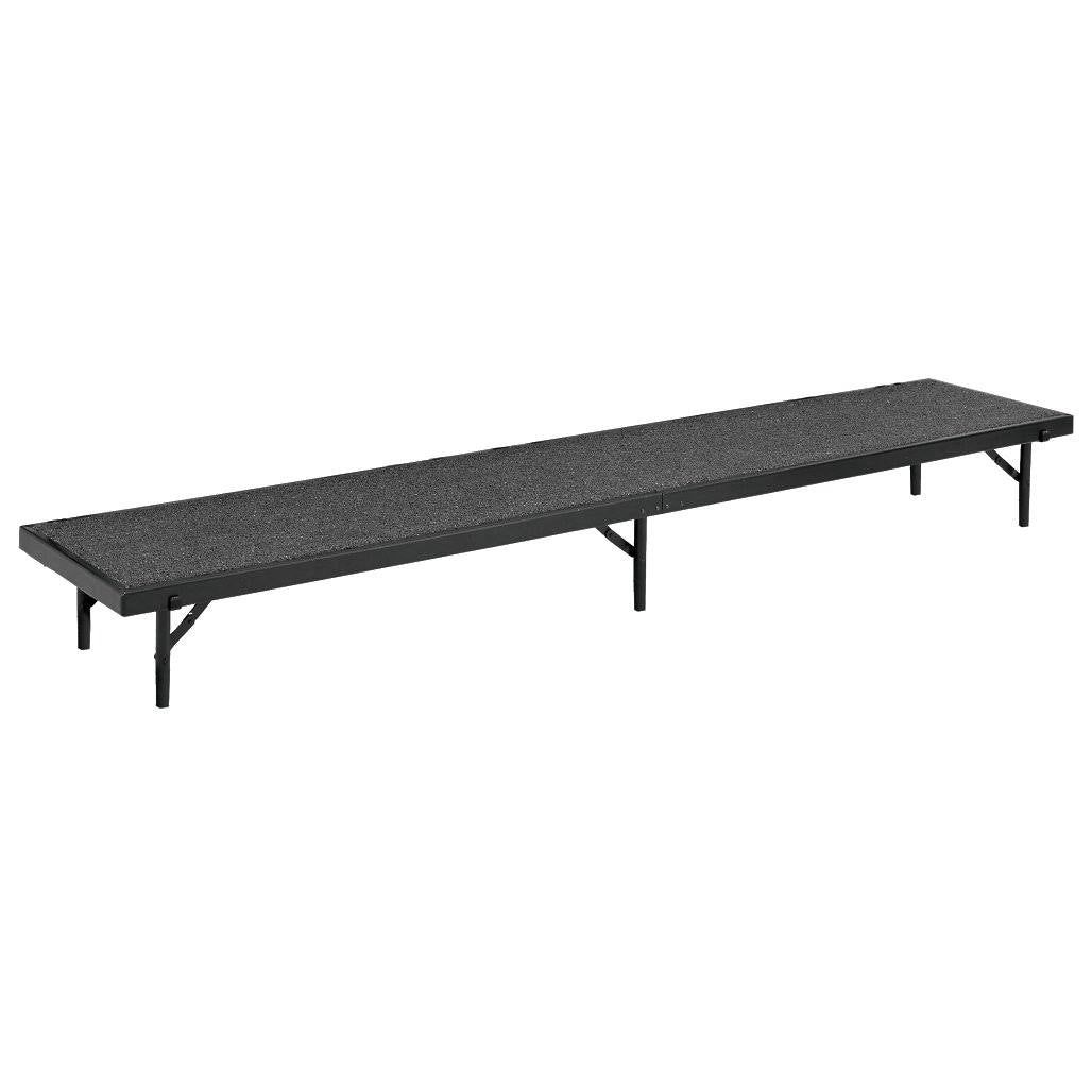 18 x 96 x 8 in. Straight Standing Choral Riser Blue Carpet O72463