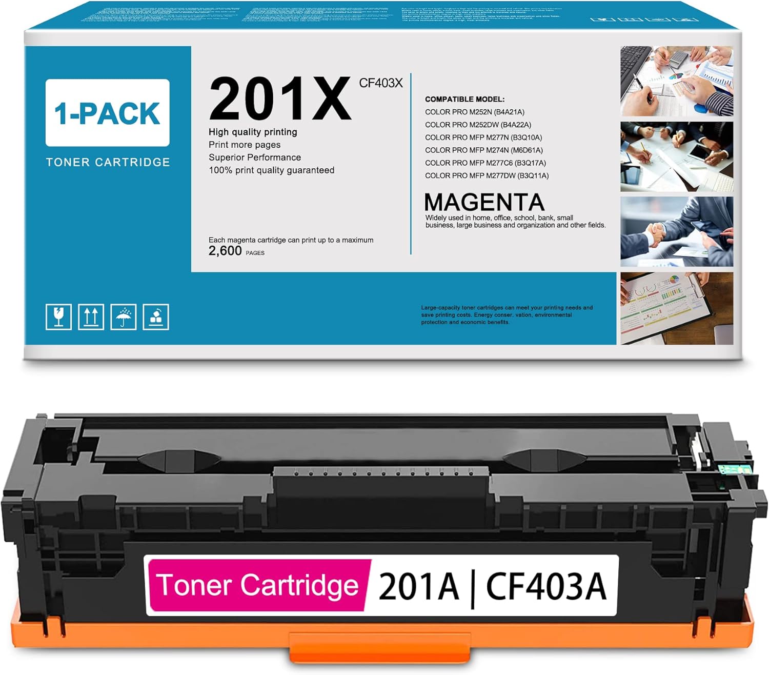 Magenta Toner Cartridge for HP Printers (1 Pack) K311