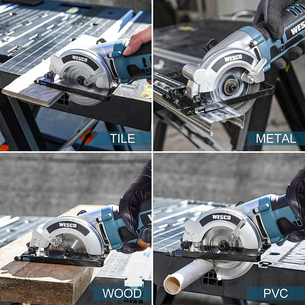Cordless Mini Circular Saw with 2.0Ah Battery and Fast Charger D72604