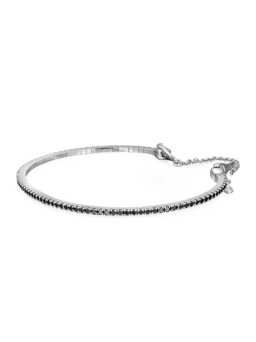 Black Diamond Bracelet 18K White Gold F22195