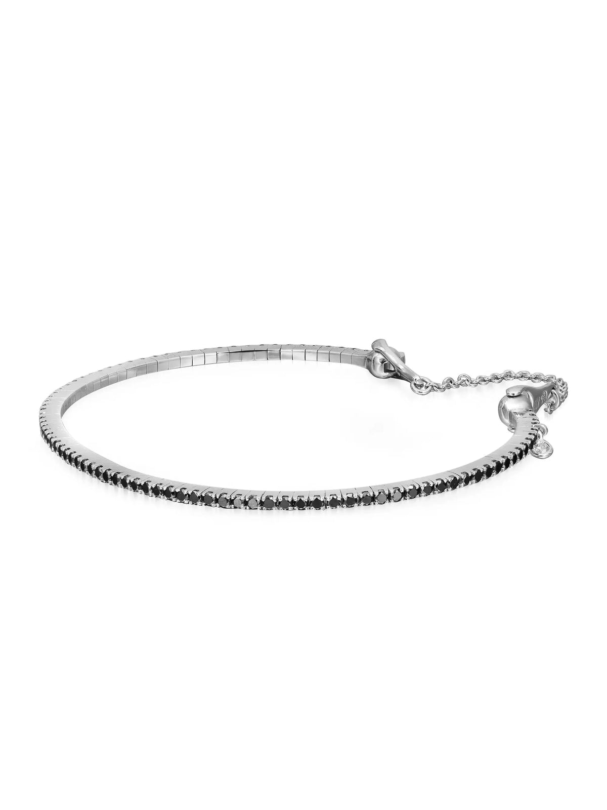 Black Diamond Bracelet 18K White Gold F22195