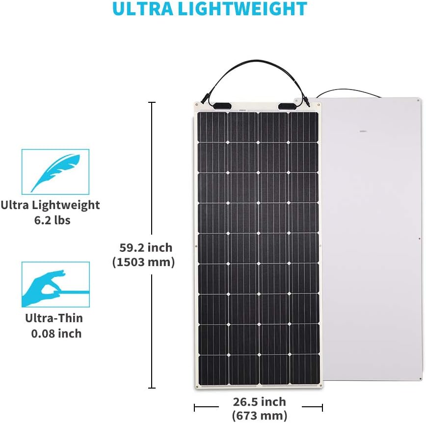 175 Watt 12 Volt Monocrystalline Flexible Solar Panel Q771562