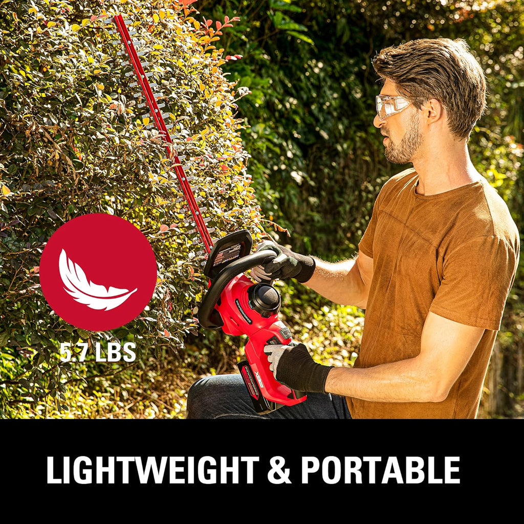 40V 24 Inch Cordless Hedge Trimmer with 2Ah Battery and Charger X59208