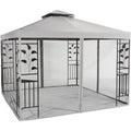 Gray & Black Steel Gazebo F9874