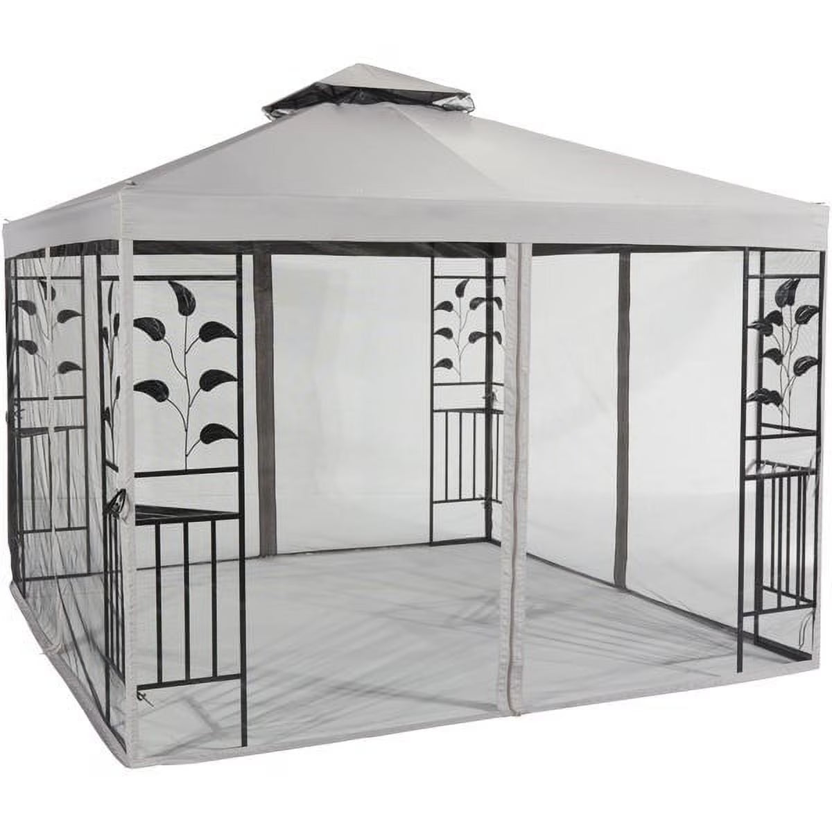 Gray & Black Steel Gazebo F9874