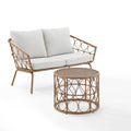 Natural Wicker Outdoor Conversation Set Q653