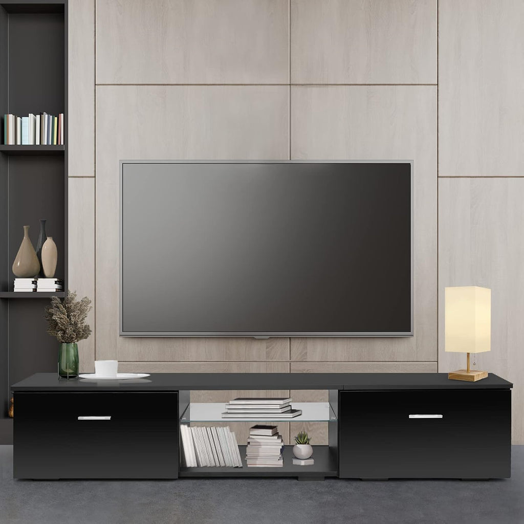 Black TV Stand with Storage Cabinets L206343