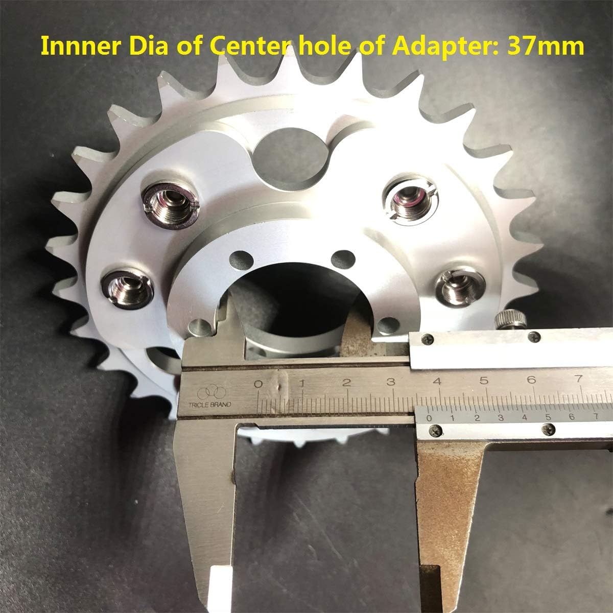 Disc Brake Rotor Adapter and 28T Sprocket for Gas Motorized Bicycle Pack of 2 H2302