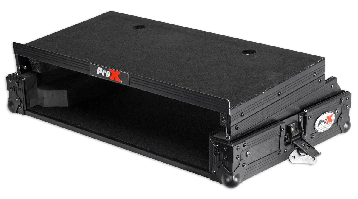 Black Travel Flight Case for Mixtrack Pro 3 with Laptop Shelf Q7250