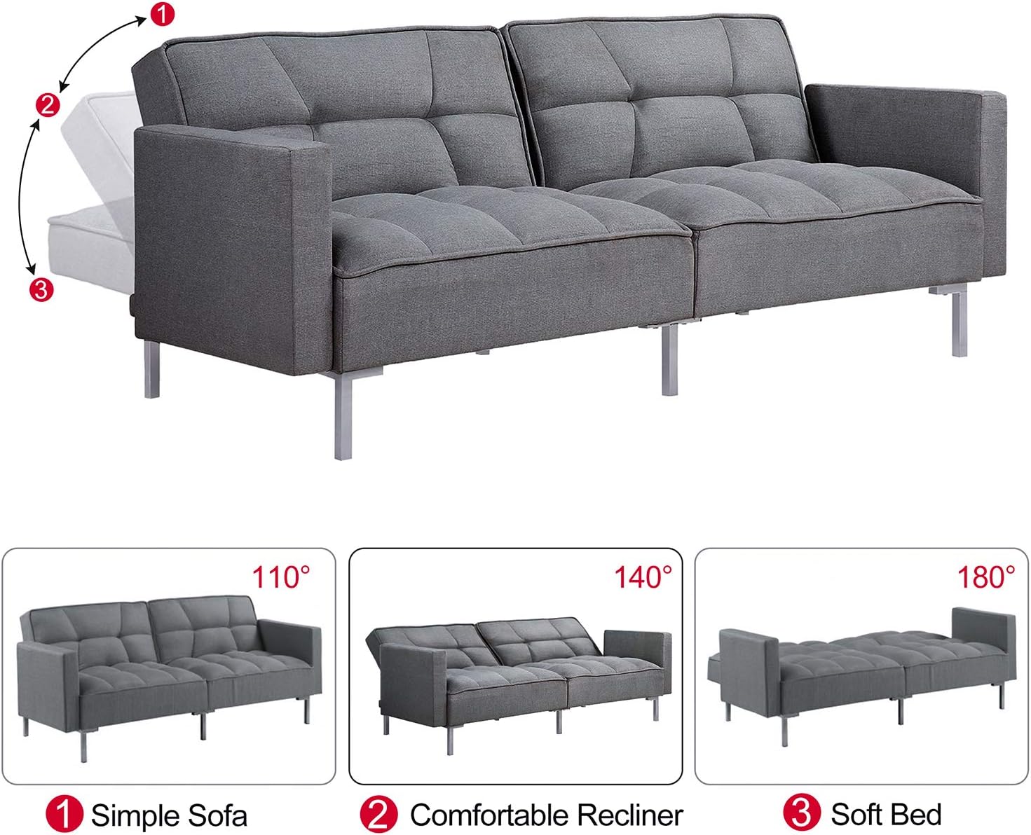 Adjustable Sofa Bed Couch S386