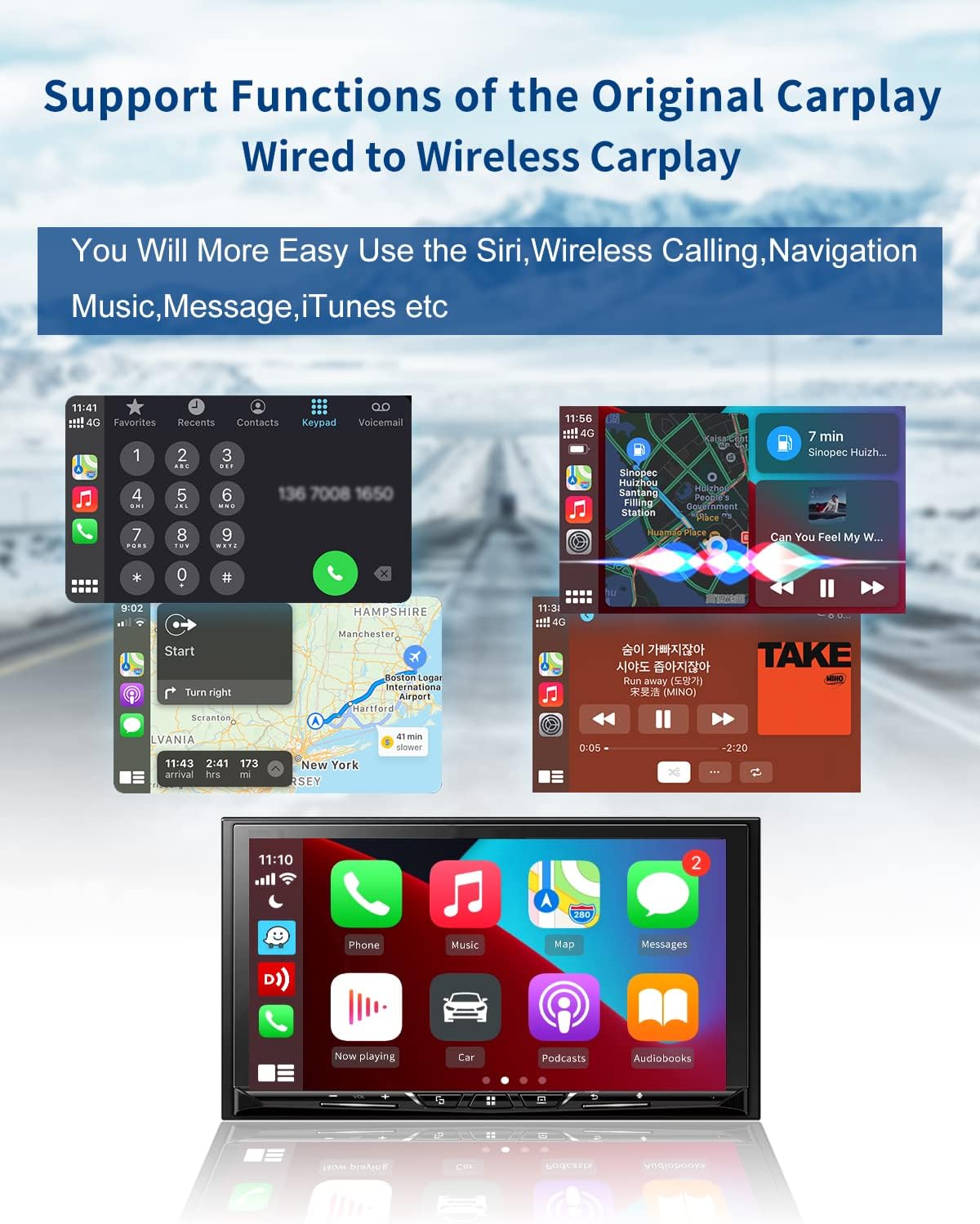 CarlinKit 3.0 Mini Wired to Wireless CarPlay Adapter, Pack of 2 D338443