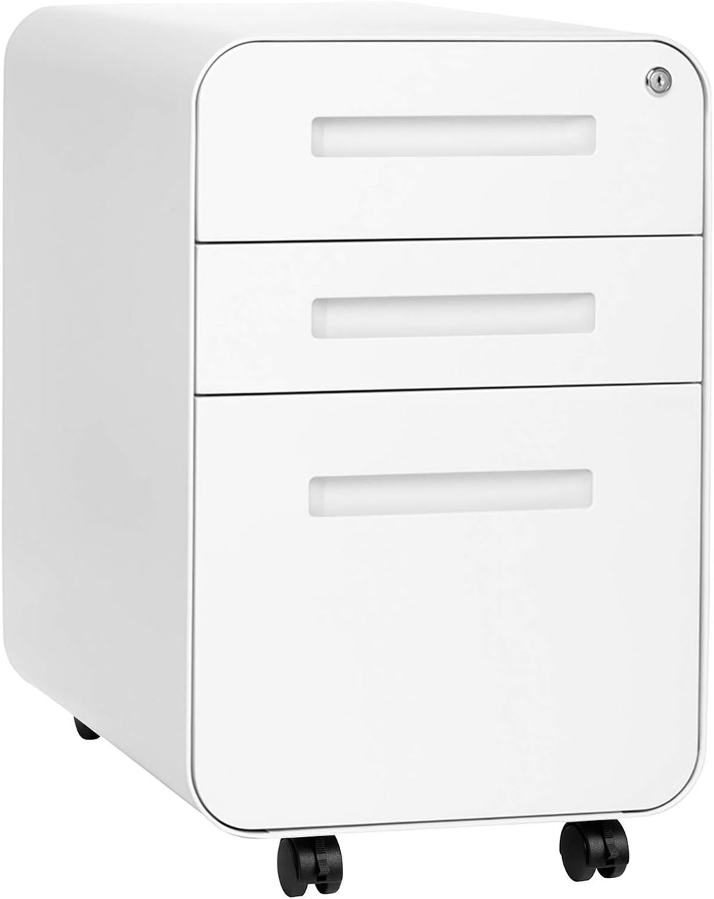 3-Drawer Mobile File Cabinet, Dark Grey V152