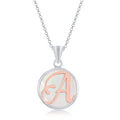 18'' Rose Gold Plated Mother of Pearl Pendant Necklace X58932
