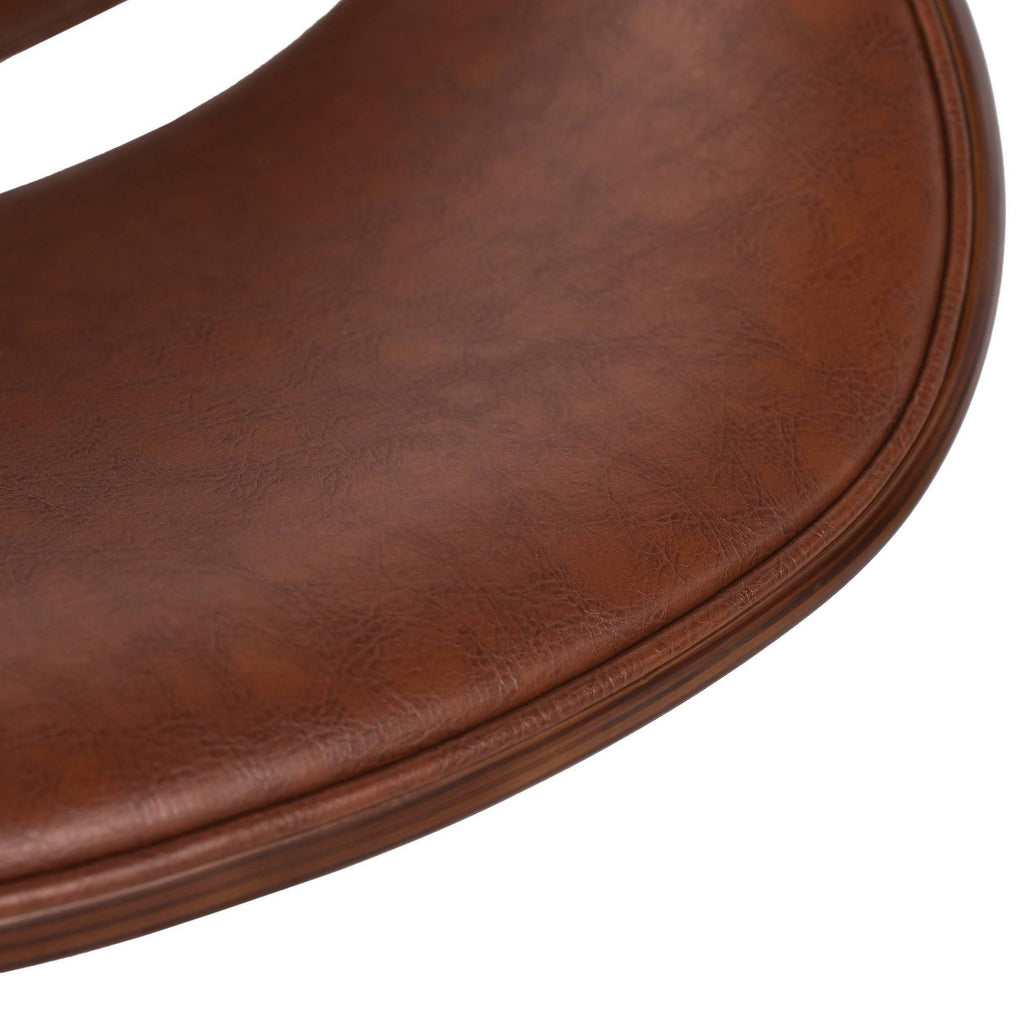 Cognac Brown Armless Office Chair M167