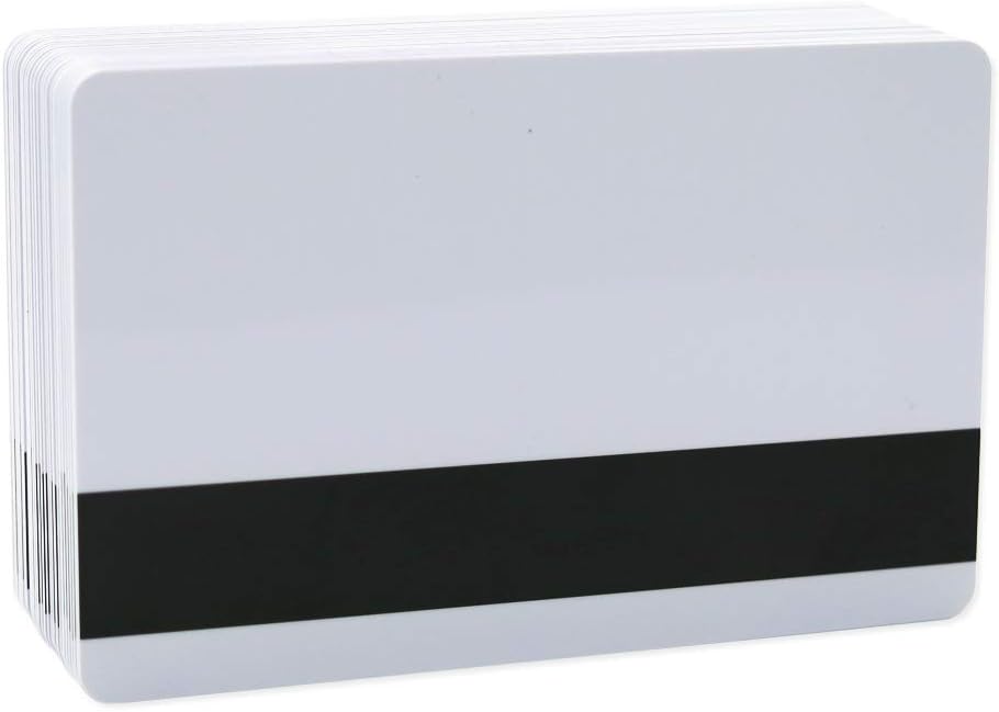 100 Pack White PVC Cards with HiCo Magnetic Stripe M45547