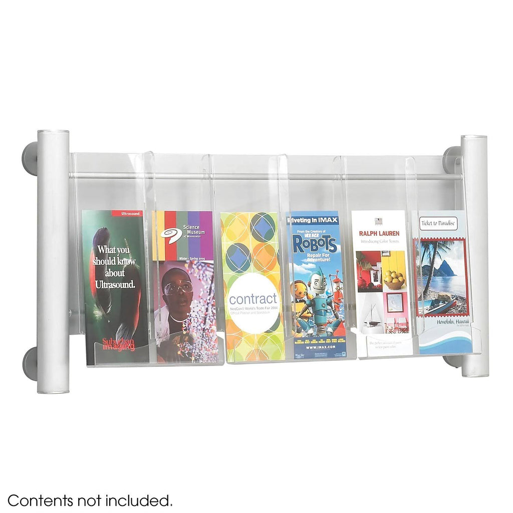 Silver 3 Pocket Magazine Rack T558881