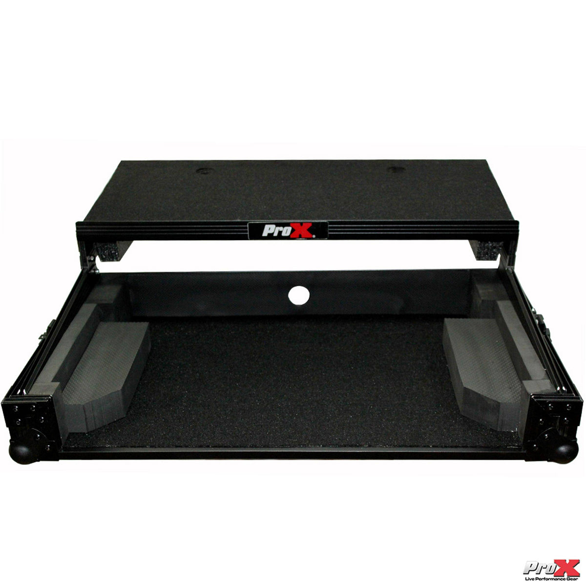 Black Travel Flight Case for Mixtrack Pro 3 with Laptop Shelf Q7250