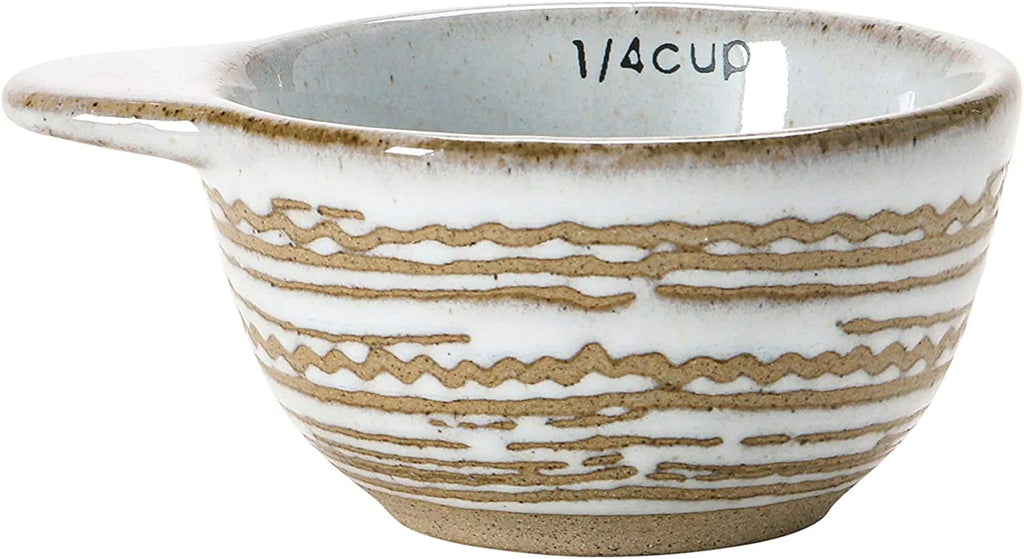 White Stoneware Measuring Cups, Set of 4 A223