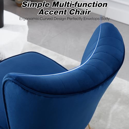 Velvet Accent Chairs with Golden U-Shape Legs N5293