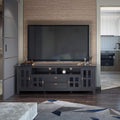 72 inch Solid Wood TV Media Stand with Glass Doors A498798