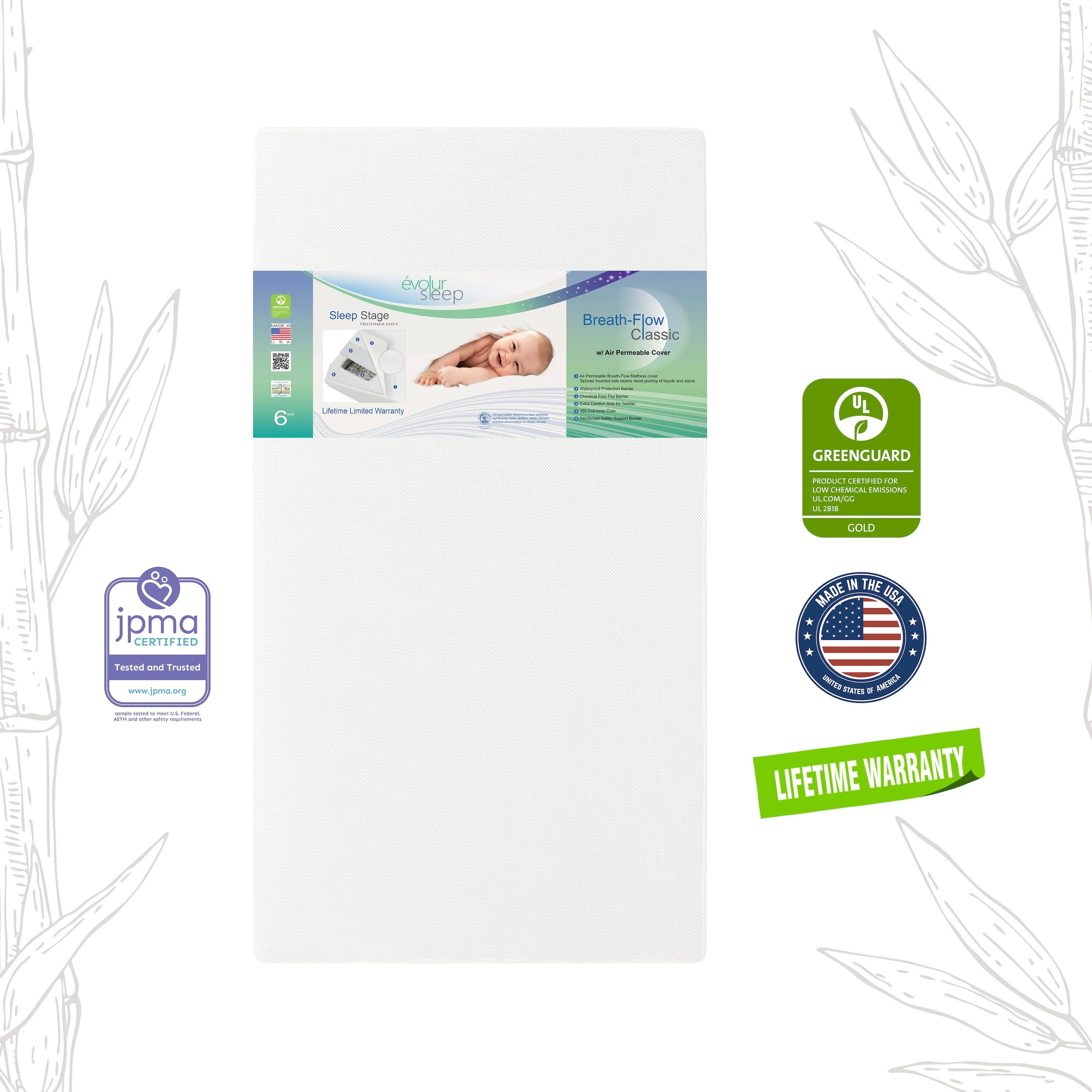 White Innerspring Crib & Toddler Mattress A28163